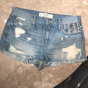 High waisted Jean shorts